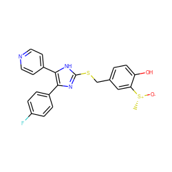 C[S@@+]([O-])c1cc(CSc2nc(-c3ccc(F)cc3)c(-c3ccncc3)[nH]2)ccc1O ZINC000013491683