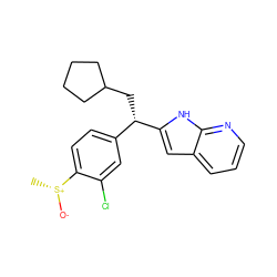 C[S@@+]([O-])c1ccc([C@H](CC2CCCC2)c2cc3cccnc3[nH]2)cc1Cl ZINC000653808432