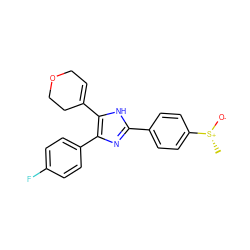 C[S@@+]([O-])c1ccc(-c2nc(-c3ccc(F)cc3)c(C3=CCOCC3)[nH]2)cc1 ZINC000096923866