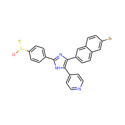 C[S@@+]([O-])c1ccc(-c2nc(-c3ccc4cc(Br)ccc4c3)c(-c3ccncc3)[nH]2)cc1 ZINC000028823969