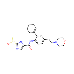 C[S@@+]([O-])c1ncc(C(=O)Nc2ccc(CCN3CCOCC3)cc2C2=CCCCC2)[nH]1 ZINC000146917287