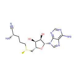 C[S@@+](CCC[C@H](N)C#N)C[C@H]1O[C@@H](n2cnc3c(N)ncnc32)[C@H](O)[C@@H]1O ZINC000042966784