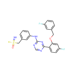 C[S@@](=N)(=O)Cc1cccc(Nc2ncnc(-c3ccc(F)cc3OCc3cccc(F)c3)n2)c1 ZINC000150311713