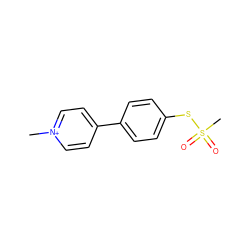 C[n+]1ccc(-c2ccc(SS(C)(=O)=O)cc2)cc1 ZINC000028639572