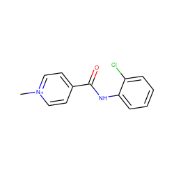 C[n+]1ccc(C(=O)Nc2ccccc2Cl)cc1 ZINC000000318176