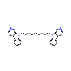 C[n+]1ccc2c3ccccc3n(CCCCCCCCCn3c4ccccc4c4cc[n+](C)cc43)c2c1 ZINC000049050890