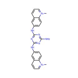 C[n+]1cccc2cc(Nc3nc(N)nc(Nc4ccc5c(ccc[n+]5C)c4)n3)ccc21 ZINC000000594695