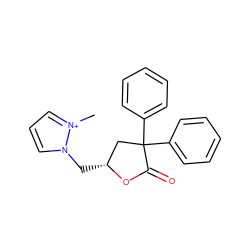 C[n+]1cccn1C[C@@H]1CC(c2ccccc2)(c2ccccc2)C(=O)O1 ZINC000013651174