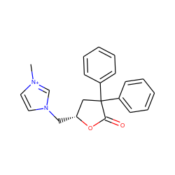 C[n+]1ccn(C[C@@H]2CC(c3ccccc3)(c3ccccc3)C(=O)O2)c1 ZINC000013651142