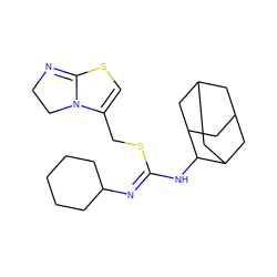 C1=C(CS/C(=N\C2CCCCC2)NC2C3CC4CC(C3)CC2C4)N2CCN=C2S1 ZINC000049850474