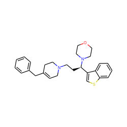 C1=C(Cc2ccccc2)CCN(CC[C@H](c2csc3ccccc23)N2CCOCC2)C1 ZINC000299823234