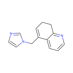 C1=C(Cn2ccnc2)c2cccnc2CC1 ZINC000013808186