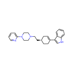 C1=C(c2c[nH]c3ccccc23)CC[C@@H](CCN2CCN(c3ccccn3)CC2)C1 ZINC000000605155