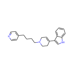 C1=C(c2c[nH]c3ccccc23)CCN(CCCCc2ccncc2)C1 ZINC000026667815