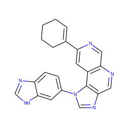 C1=C(c2cc3c(cn2)ncc2ncn(-c4ccc5nc[nH]c5c4)c23)CCCC1 ZINC001772607140