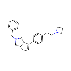 C1=C(c2ccc(CCN3CCC3)cc2)[C@H]2CN(Cc3ccccc3)C[C@H]2C1 ZINC000029128259