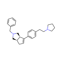 C1=C(c2ccc(CCN3CCCC3)cc2)[C@@H]2CN(Cc3ccccc3)C[C@@H]2C1 ZINC000029127748