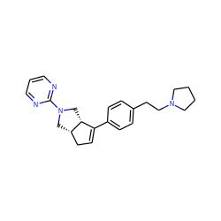 C1=C(c2ccc(CCN3CCCC3)cc2)[C@H]2CN(c3ncccn3)C[C@H]2C1 ZINC000029127795