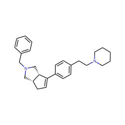 C1=C(c2ccc(CCN3CCCCC3)cc2)[C@H]2CN(Cc3ccccc3)C[C@H]2C1 ZINC000029128199