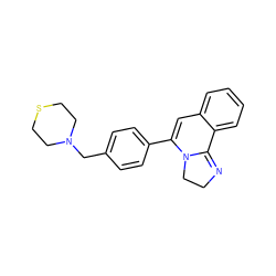 C1=C(c2ccc(CN3CCSCC3)cc2)N2CCN=C2c2ccccc21 ZINC000013740221