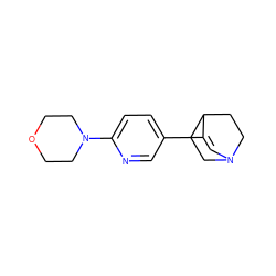 C1=C(c2ccc(N3CCOCC3)nc2)C2CCN1CC2 ZINC000045298683