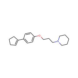 C1=C(c2ccc(OCCCN3CCCCC3)cc2)CCC1 ZINC000072179509