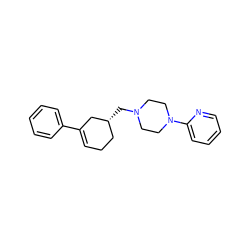 C1=C(c2ccccc2)C[C@H](CN2CCN(c3ccccn3)CC2)CC1 ZINC000013738844