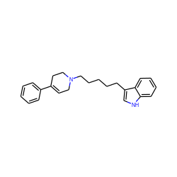 C1=C(c2ccccc2)CCN(CCCCCc2c[nH]c3ccccc23)C1 ZINC000013728577