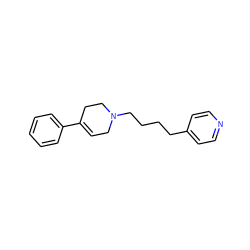 C1=C(c2ccccc2)CCN(CCCCc2ccncc2)C1 ZINC000026672883