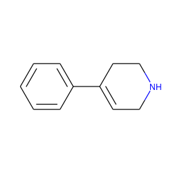 C1=C(c2ccccc2)CCNC1 ZINC000001295150