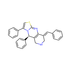 C1=C(c2ccccc2)N2C(=NC3=C(CNC/C3=C\c3ccccc3)[C@H]2c2ccccc2)S1 ZINC000103231042