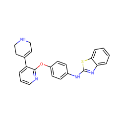 C1=C(c2cccnc2Oc2ccc(Nc3nc4ccccc4s3)cc2)CCNC1 ZINC000148290354