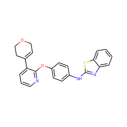 C1=C(c2cccnc2Oc2ccc(Nc3nc4ccccc4s3)cc2)CCOC1 ZINC000143677934