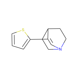 C1=C(c2cccs2)C2CCN1CC2 ZINC000000017166