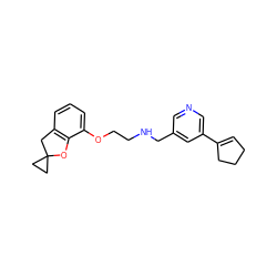 C1=C(c2cncc(CNCCOc3cccc4c3OC3(CC3)C4)c2)CCC1 ZINC000035259217