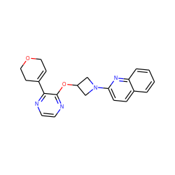 C1=C(c2nccnc2OC2CN(c3ccc4ccccc4n3)C2)CCOC1 ZINC000096168822