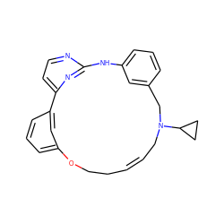 C1=C/CN(C2CC2)Cc2cccc(c2)Nc2nccc(n2)-c2cccc(c2)OCC/1 ZINC000082153842