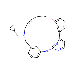 C1=C/CN(CC2CC2)Cc2cccc(c2)Nc2nccc(n2)-c2cccc(c2)OCC/1 ZINC000082155532