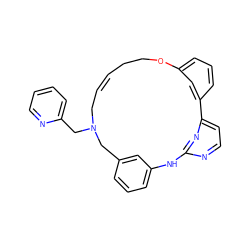 C1=C/CN(Cc2ccccn2)Cc2cccc(c2)Nc2nccc(n2)-c2cccc(c2)OCC/1 ZINC000082158769