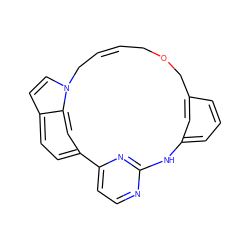 C1=C/Cn2ccc3ccc(cc32)-c2ccnc(n2)Nc2cccc(c2)COC/1 ZINC000068106598