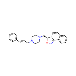 C1=C[C@@H]2C(=NO[C@H]2CN2CCN(C/C=C/c3ccccc3)CC2)c2ccccc21 ZINC000095607620