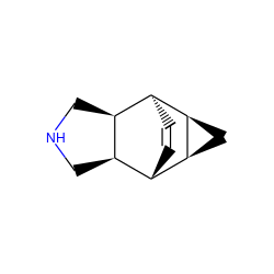 C1=C[C@H]2[C@H]3CNC[C@H]3[C@H]1[C@H]1C[C@H]12 ZINC000169327266