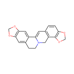 C1=C2c3cc4c(cc3CCN2Cc2c1ccc1c2OCO1)OCO4 ZINC000013459007