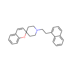 C1=CC2(CCN(CCc3cccc4ccccc34)CC2)Oc2ccccc21 ZINC000026748650