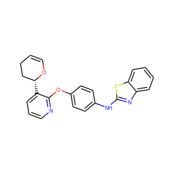 C1=CO[C@H](c2cccnc2Oc2ccc(Nc3nc4ccccc4s3)cc2)CC1 ZINC000143809346