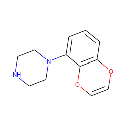 C1=COc2c(cccc2N2CCNCC2)O1 ZINC000013741463