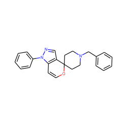 C1=Cc2c(cnn2-c2ccccc2)C2(CCN(Cc3ccccc3)CC2)O1 ZINC000072114993