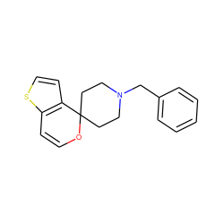 C1=Cc2sccc2C2(CCN(Cc3ccccc3)CC2)O1 ZINC000084670346