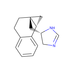 C1=NC[C@H](C[C@]23CCc4ccccc4[C@H]2C3)N1 ZINC000013862125