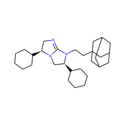 C1CCC([C@H]2CN3C(=NC[C@@H]3C3CCCCC3)N2CCC23CC4CC(CC(C4)C2)C3)CC1 ZINC000005842438